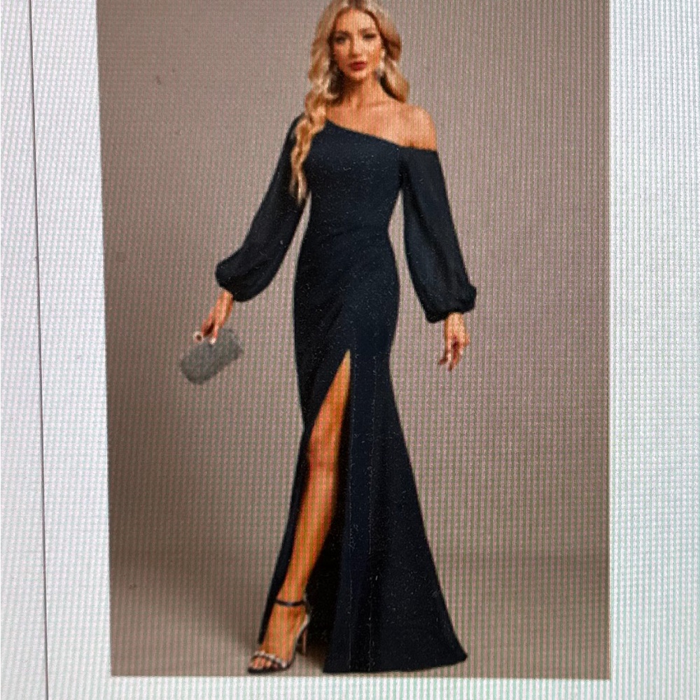 ElegantOff-Shoulder Evening Gown